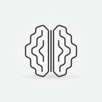 Artificial Intelligence Digital Brain vector concept thin line icon