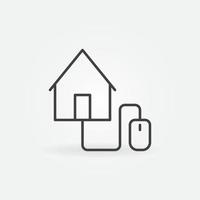 Real Estate connected with Computer Mouse concept icon vector