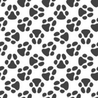 Paw Print Seamless Pattern. Vector footprint background