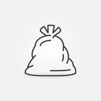 Trash Bag vector thin line Garbage concept icon