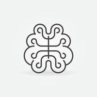 Artificial Intelligence Digital Brain line icon - vector concept symbol