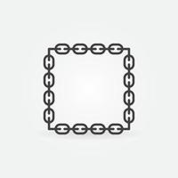 Blockchain outline icon. Connected Chain vector symbol