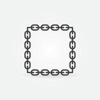 Blockchain outline icon. Connected Chain vector symbol