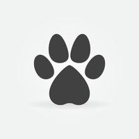 Puppy Dog Paw Print vector concept simple icon or sign