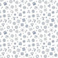 STEM Science vector seamless pattern - minimal background