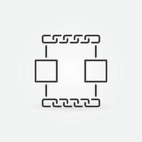 Chains and Blocks - Blockchain Technology vector icon