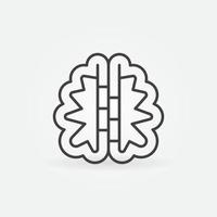 Machine Learning Digital Brain vector concept linear icon