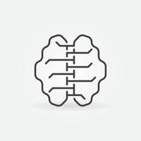 Neural Networks in Brain vector concept outline simple icon