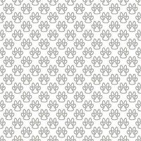 Outline Paw Print Vector Backround or Seamless Pattern