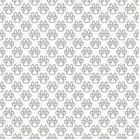 Outline Paw Print Vector Backround or Seamless Pattern