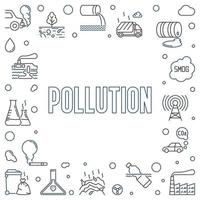 Pollution vector concept minimal linear Frame or Background