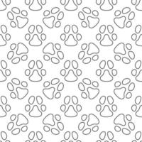 Pet Paw Print vector simple linear Seamless Pattern