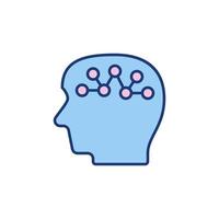 Synapse in Human Head vector concept colored icon