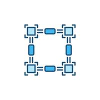 Vector Blockchain Technology concept colored icon