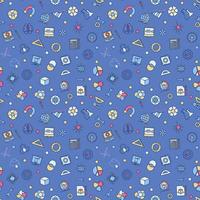 STEM concept seamless pattern vector colored background
