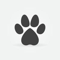 Paw Foot Print vector concept minimal solid icon