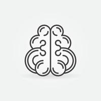 Human Brain vector thin line Mind concept icon