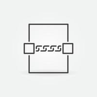 Blockchain Technology concept line icon. Vector symbol
