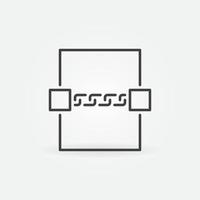 Blockchain Technology concept line icon. Vector symbol