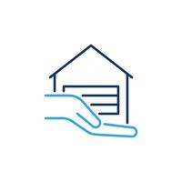 House on Hand vector Real Estate concept colored icon