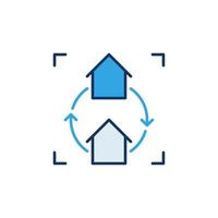 House Exchange vector Real Estate concept colored icon