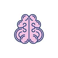 Human Brain vector Neural Network concept colorful icon