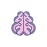 Human Brain vector Neural Network concept colorful icon