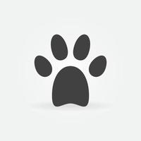 concepto de vector de huella de pata de gato o perro icono o símbolo sólido