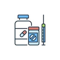 Medical Waste Recycling vector concept colored icon