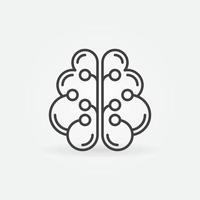 Neural Networks in Human Brain vector concept outline icon