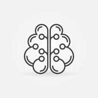 Neural Networks in Human Brain vector concept outline icon