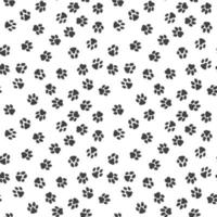 Vector Cute Seamless Pattern with Pet Paw Prints