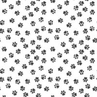 Vector Cute Seamless Pattern with Pet Paw Prints