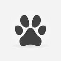 Dog Paw vector Footprint concept minimal icon or symbol