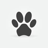 Dog Paw Footprint vector concept minimal icon or sign