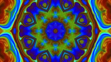 Wonderful Kaleidoscope Backgrounds Created From Colorful Ink Paint Spread photo