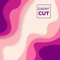 Background with Paper Cut shapes vector