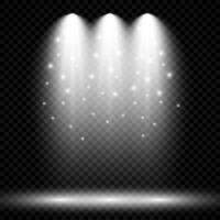 Lighting with spotlight illumination effects vector