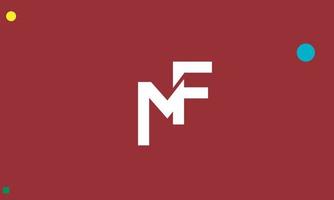 alfabeto letras iniciales monograma logo fm, mf, f y m vector