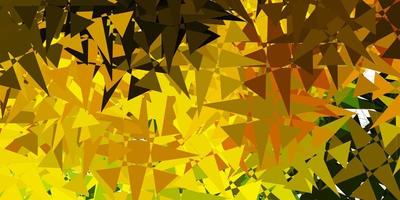 Light Green, Yellow vector backdrop with triangles, lines.