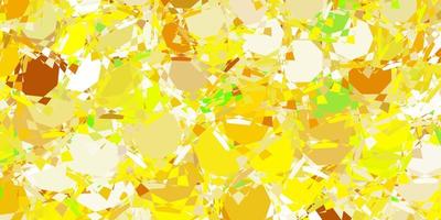 Light Green, Yellow vector background with triangles.