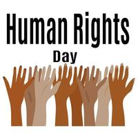 Human Rights Day, Idea for poster, banner, flyer or postcard vector