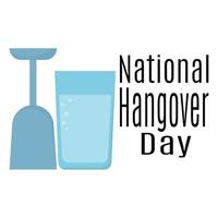 National Hangover Day, idea for poster, banner, flyer or postcard vector
