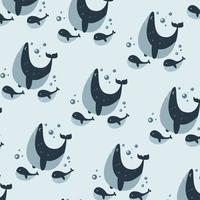 Seamless pattern with cute dolphins perfect for wrapping paper vector