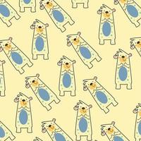 Seamless pattern with cute bears perfect for wrapping paper vector