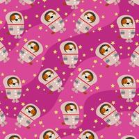 Seamless pattern with cute dogs perfect for wrapping paper vector