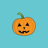 calabaza de halloween de dibujos animados vector