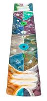 above view of batik silk scarf with floral pattern photo