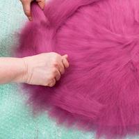 spreading of the second layer of fibers on layout photo