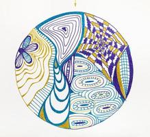 patrón circular abstracto dibujado a mano foto